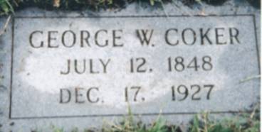 George Washington Coker (1848-1929) husband of Lula Mae Dew Coker (1878-1933) and son of Jonathan Co