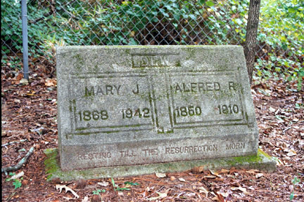 Alfred Radner Dew (1850-1910) - Mary Jane Bourne Dew (1868-1942) - gravestone.<br>Source: Allen Dew,