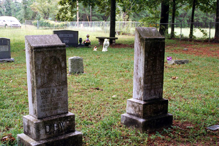 Allen John Dew (1855-1928) - Mary Patrick Dew (1868-1956) - gravestone.<br>Source: Allen Dew, Creedm