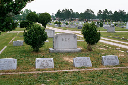 Duncan J. Dew (1900-1977) burial site Pineview Cemetery, Rocky Mount NC.<br>Source: Allen Dew, Creed