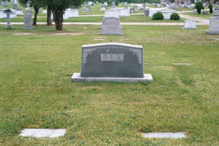 Frank Redford Dew (1887-1970) burial site Pineview Cemetery, Rocky Mount NC.<br>Source: Allen Dew, C