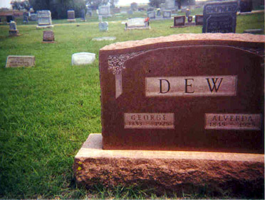 George Dew (1833-1925) - Alverda Shanholtzer Dew (1845-1923) gravestone at Aline Star Cemetery, Alin
