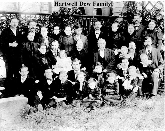 Hartwell Dew family picture taken about 1900 in Latta, South Carolina. People in the picture from le