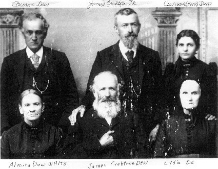 James Crabtree Dew family.<br>Source: Richard Aaron Dew