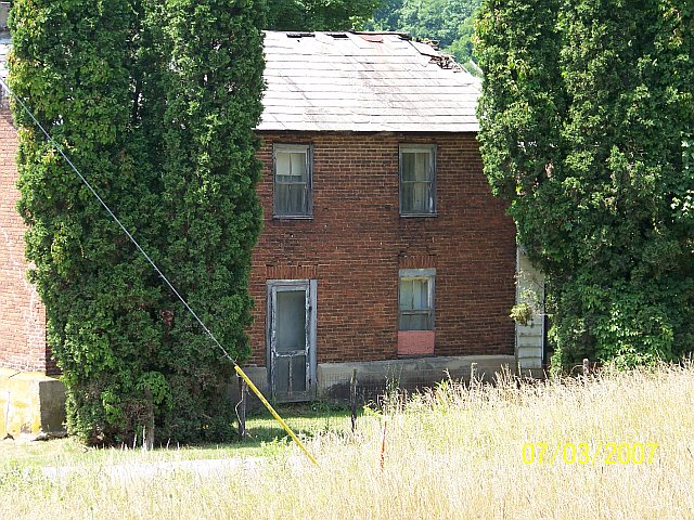 James Crabtree Dew house. Located in Monroe, Perry County, Ohio. The house was built 1814-1818 and s
