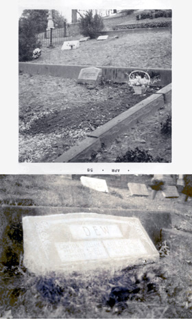 Lawton William Dew (1877-1944) - Kate Chernault Dew (1884-1958) - gravestone photos taken in 1958 at