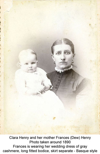 Frances Dew Henry (1857-1939) and her daughter Clara Henry (1889-1958). Picture probably taken about