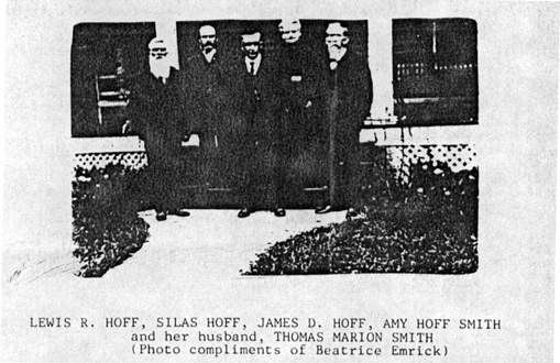 James Dallas Hoff and other Hoffs.<br>Source: Rowland Hoff
