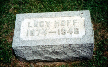 Lucy Belle Hoff (1874-1946) gravestone.<br>Source: Rowland Hoff