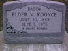 Elder M Koonce (30 Jul 1888 - 3 Sep 1976) gravestone at Ritchie Cemetery, Calcasieu Parish LA.<br>So