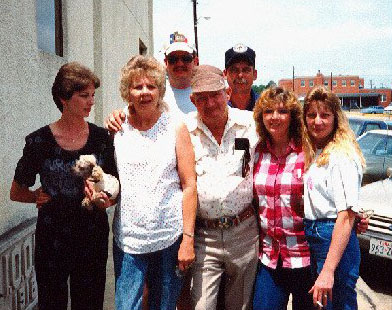 Gene Morris Koonce and family. Left to right: daughter Patty, wife Wanda, son Bo, Gene himself, son 