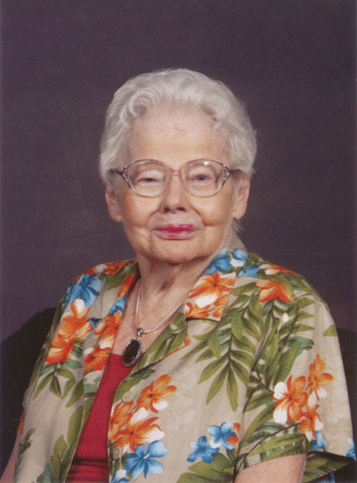 Hazel Lichty Koonce (1913-), wife of Henry Sidney Koonce (1908-1985). Picture taken in May 2004.<br>