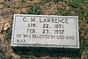 Charles Macon Lawrence (22 Apr 1871 - 23 Feb 1937) gravestone at Brassfield Baptist Church Cemetery,