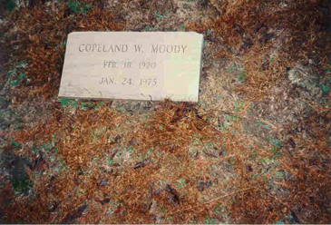 Copeland Wayne Moody (1920-1973) gravestone at Bermuda Cemetery, Dillon Co. SC. <br>Source: Jane Moo
