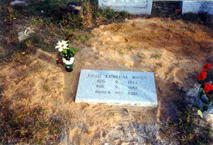 Pollie Katherine Butler Moody (1914-1988) gravestone at Bermuda Cemetery, Dillon Co. SC; wife of Dou