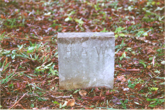 Henry Alford Walters (Mar 1840 - 1862) gravestone at North Bend Cemetery, Blanch, Caswell County, No