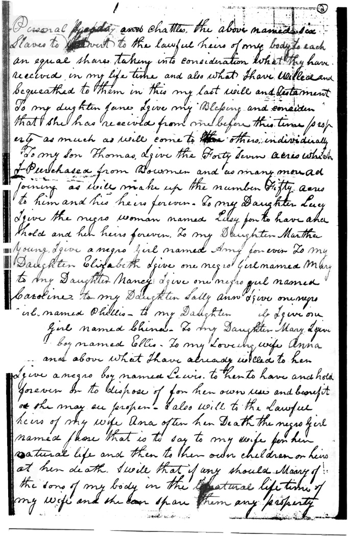 William Walters (1763-1839) will page 2 of 4
