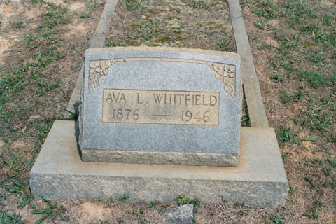Ava Lawrence Whitfield (1876 - 1946) gravestone at Brassfield Baptist Church Cemetery, Granville Cou