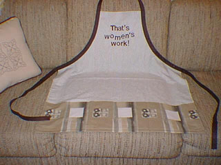 "That's women's work" apron