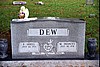 Foley Odell Dew (1926-) - Frances Todd Dew (1924-) - gravestone.<br>Source: Allen Dew, Creedmoor, No