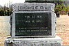 Hartwell C Dew (1831-1907) gravestone.<br>Source: Barbara Spencer Moody