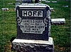 Dr. Susan Matilda Dew Hoff (1842-1933) - James Dallas Hoff (1847-1911) - gravestone.<br>Source: Rowl