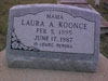 Laura A Koonce (5 Feb 1895 - 17 Jun 1987) gravestone at Ritchie Cemetery, Calcasieu Parish LA.<br>So